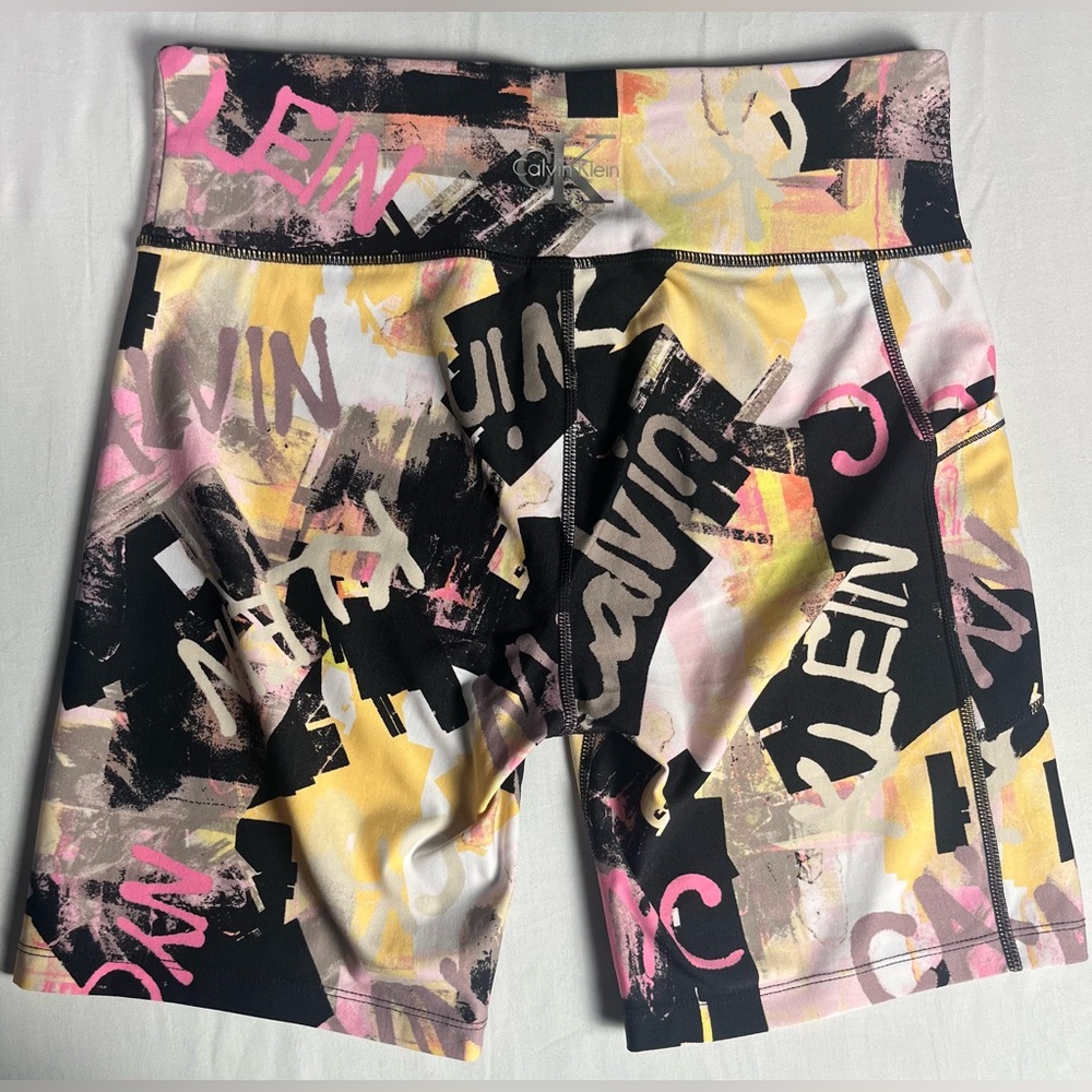 Calvin Klein Women's Abstract Graphic Bike Shorts - Picture 2 of 9